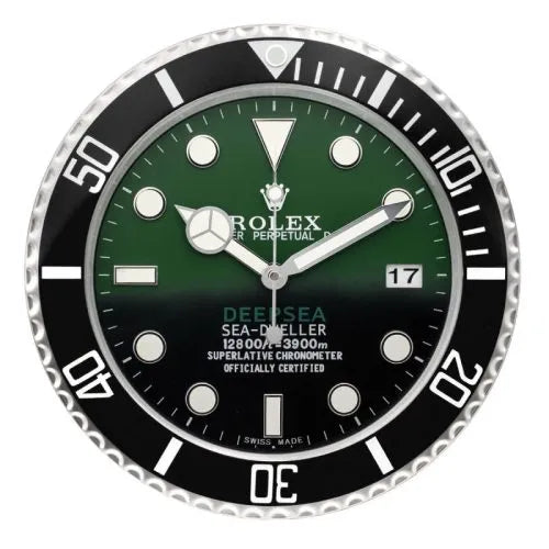 RLX Deepsea Wall Clock Green & Black Sea-Dweller